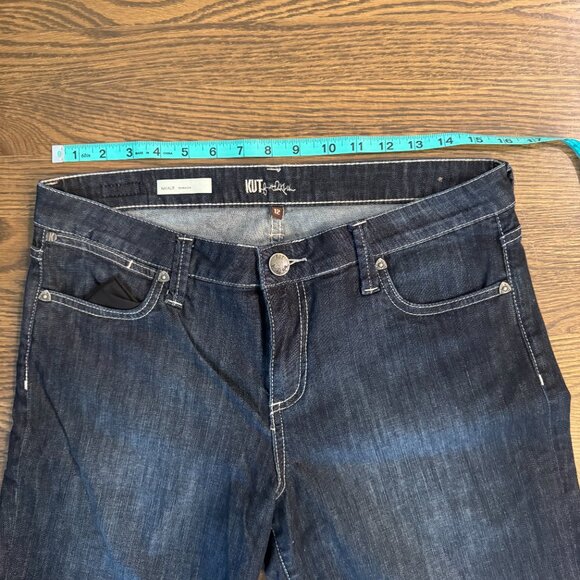 Kut from the Kloth NATALIE Bermuda Denim jean shorts Women's size 12 - Picture 2 of 5